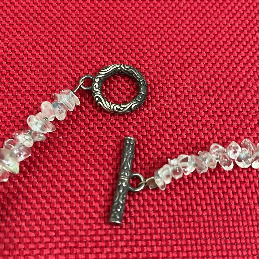 Vintage necklace aquamarine natural 925 sterling silver